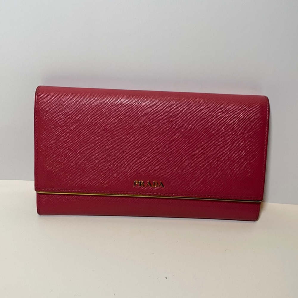 Prada Long Hot Pink Wallet